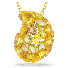 swarovski gema pendant and brooch yellow gold tone plated