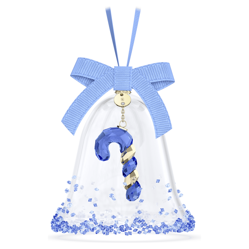 swarovski قطعة زينة holiday cheers على شكل جرس به مجسم حلوى، لون أزرق