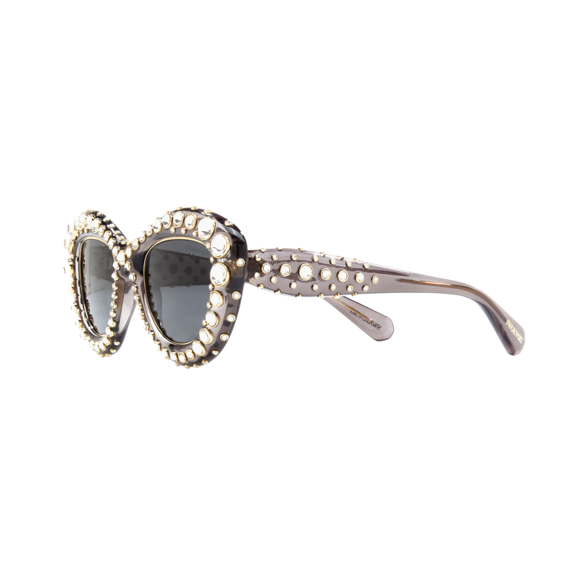 swarovski sunglasses  cat eye shape  sk6060  silver tone