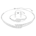 swarovski طقم mesmera، طقم  3 ، قطع ماركيز، لون أبيض، طلاء روديوم