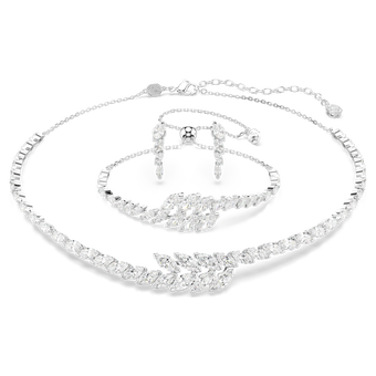 swarovski طقم mesmera، طقم  3 ، قطع ماركيز، لون أبيض، طلاء روديوم