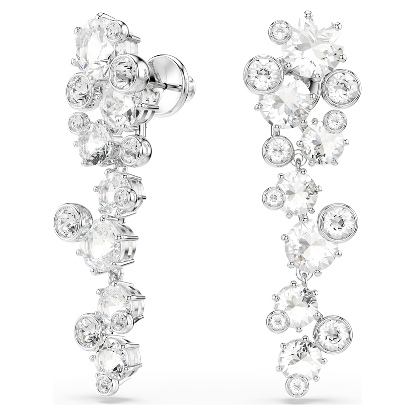 swarovski أقراط متدلية constella، قطع متنوع، لون أبيض، طلاء روديوم