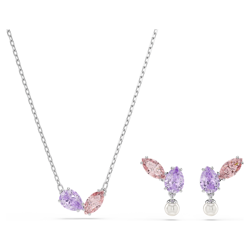 طقم ariana grande x swarovski، قطع متنوع، ألوان متعددة، طلاء روديوم