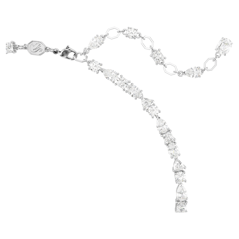 swarovski عقد mesmera، قطع متنوع، لون أبيض، طلاء روديوم