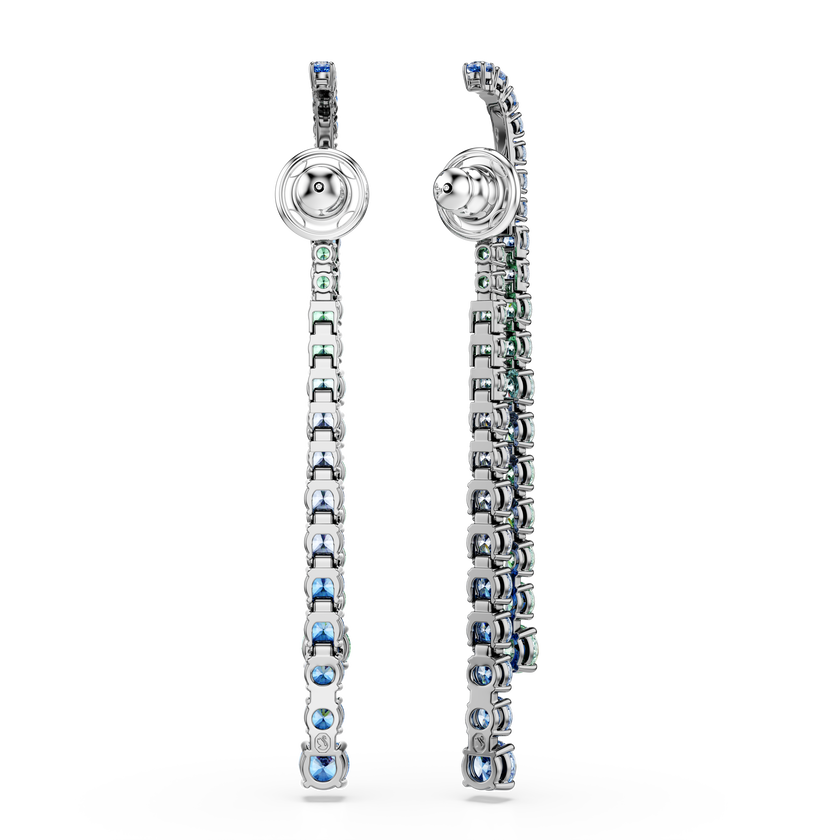 swarovski أقراط متدلية matrix، قطع مستدير متدرج، ألوان متعددة، طلاء روثينيوم