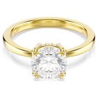 swarovski stilla attract cocktail ring round cut white gold tone plated