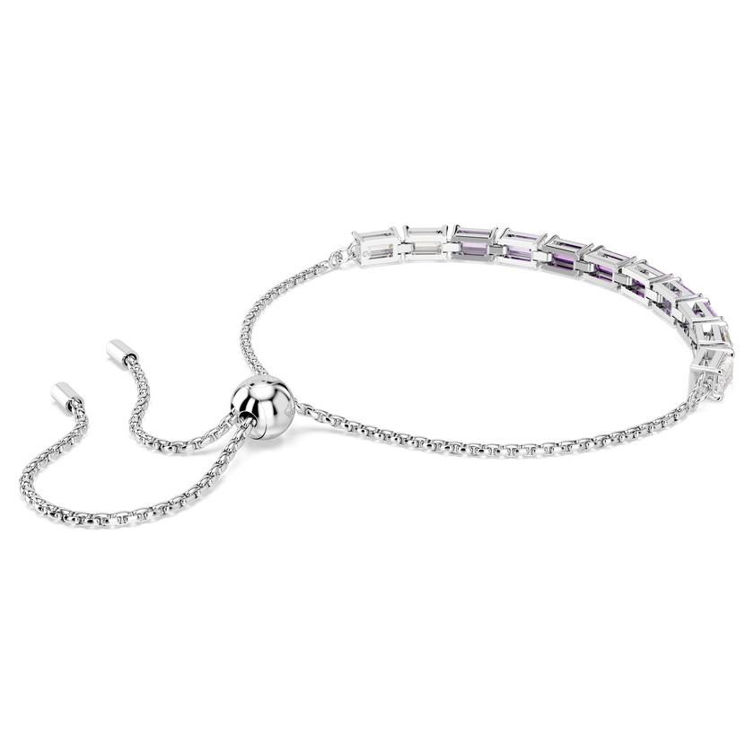 swarovski سوار matrix، قطع باغيت، لون أرجواني، طلاء روديوم