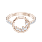 خاتم North Motif ، أبيض ، مطلي باللون الذهبي الوردي