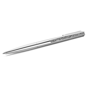 swarovski قلم crystal shimmer، لون فضي، طلاء كروم