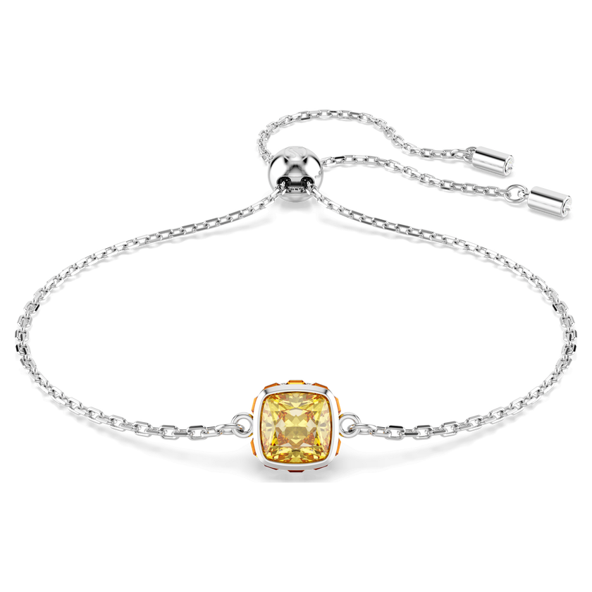 swarovski سوار birthstone، قطع مربع، november، لون أصفر، طلاء روديوم