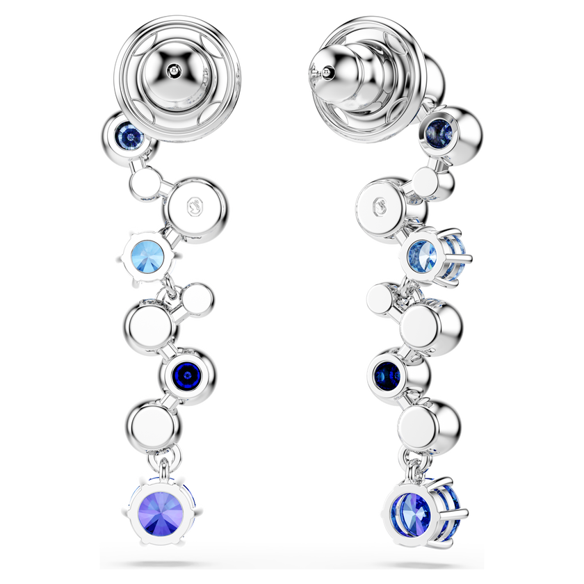 swarovski أقراط متدلية constella، قطع متنوع، لون أزرق، طلاء روديوم