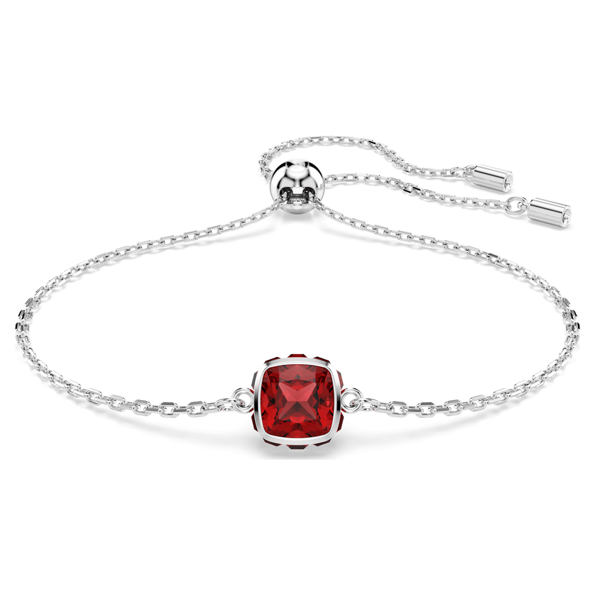 swarovski سوار birthstone، قطع مربع، january، لون أحمر، طلاء روديوم