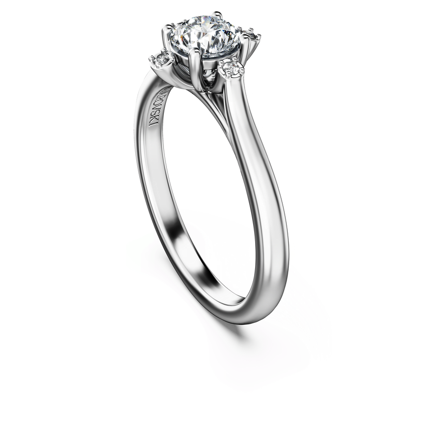 swarovski خاتم galaxy، أحجار ألماس مُصنعة في المختبر بإجمالي 0 5 قيراط، ذهب أبيض عيار 18