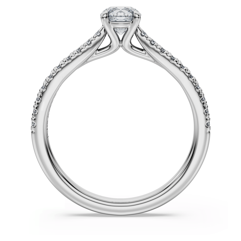 swarovski خاتم سوليتير eternity، أحجار ألماس مُصنعة في المختبر بإجمالي 0 7 قيراط، ذهب أبيض عيار 18