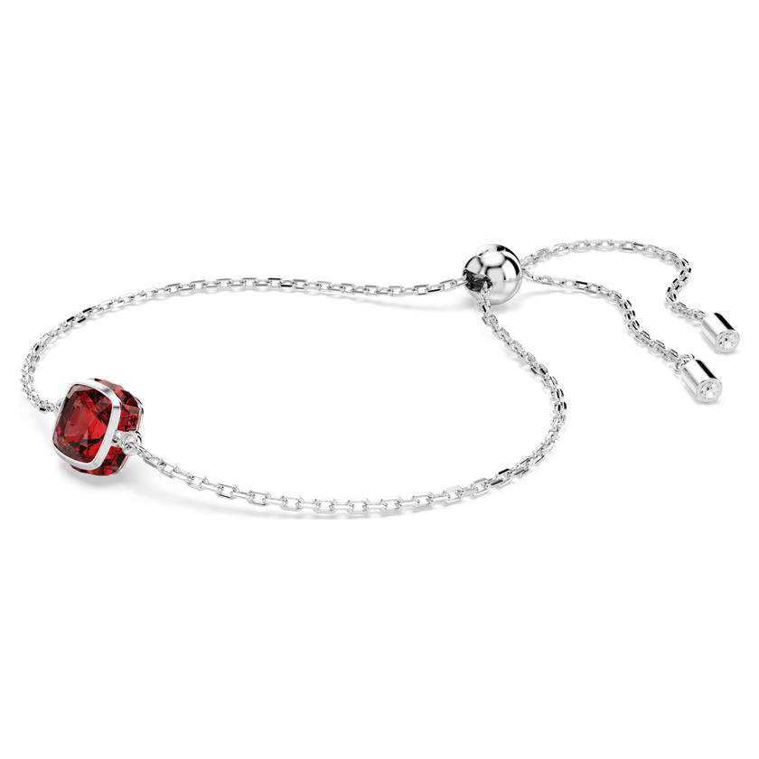 swarovski سوار birthstone، قطع مربع، january، لون أحمر، طلاء روديوم