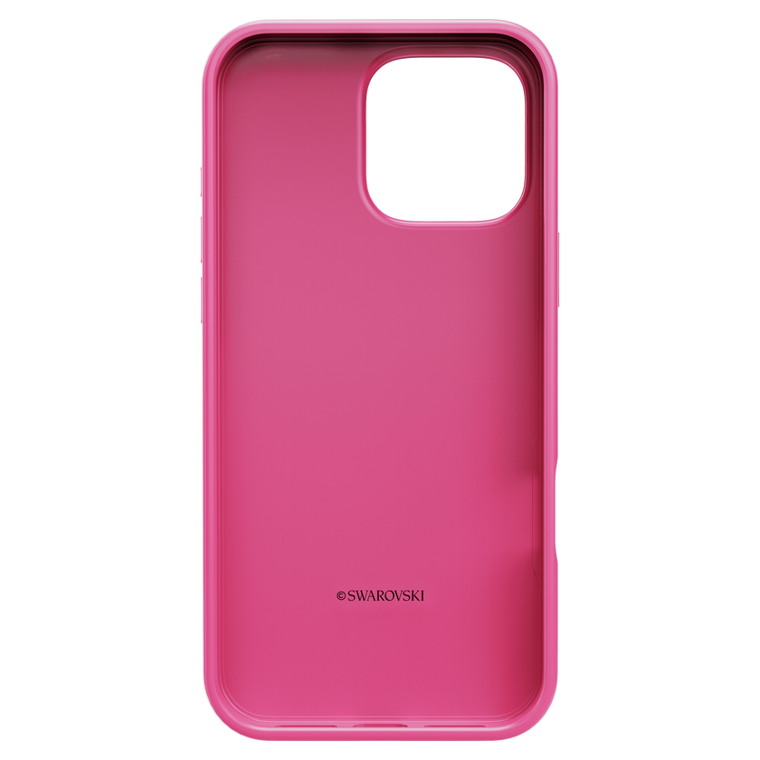 swarovski حافظة هاتف ذكي high، طبعة بنقشة الكريستال، iphone  16 pro max، لون وردي