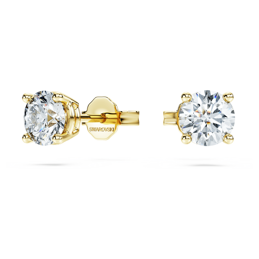 swarovski أقراط دبوسية eternity، أحجار ألماس مُصنعة في المختبر بإجمالي 1 قيراط، ذهب أصفر عيار 18