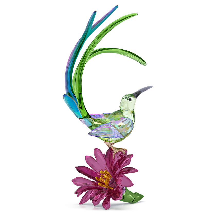 swarovski مجسم طائر الحيقل وزهرة الصبار من مجموعة idyllia