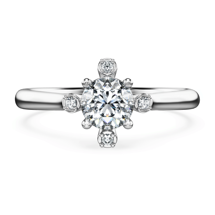 swarovski خاتم galaxy، أحجار ألماس مُصنعة في المختبر بإجمالي 0 5 قيراط، ذهب أبيض عيار 18