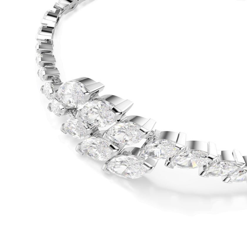 swarovski طقم mesmera، طقم  3 ، قطع ماركيز، لون أبيض، طلاء روديوم