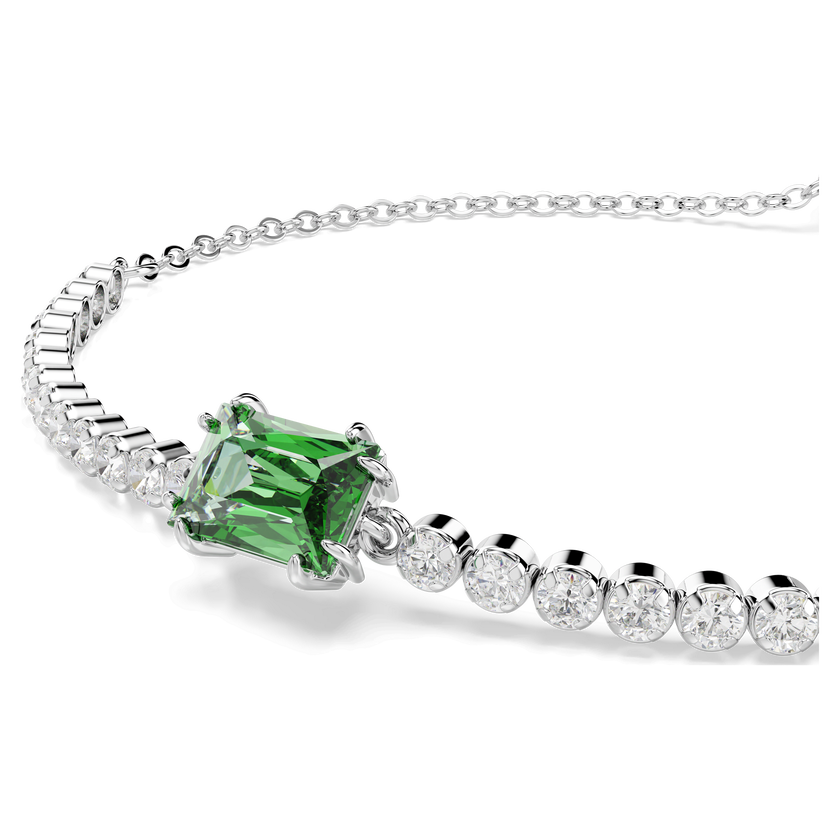 swarovski سوار matrix tennis، قطع متنوع، لون أخضر، طلاء روديوم