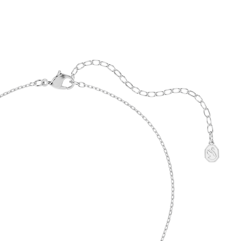 swarovski قلادة luckily، أحجار كريستال صغيرة متراصة، شكل عين، لون أزرق، طلاء روديوم