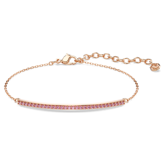 swarovski سوار only، قطع مُستدير، لون وردي، لمسة نهائية من الذهب الوردي عيار 18 قيراط