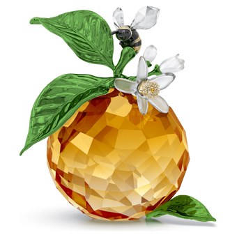 swarovski قطعة زينة على شكل ثمرة كليمنتين ونحلة من مجموعة idyllia