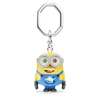 swarovski minions bob key ring  multicolored  stainless steel