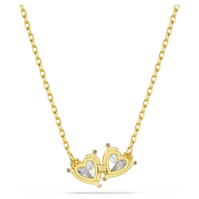 swarovski عقد mesmera attract، شكل قلب، لون أبيض، طلاء باللون الذهبي