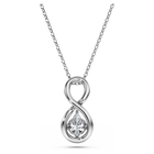 swarovski eternity pendant  lab grown diamonds 0 33 ct tw  pear shape  infinity  18k white gold