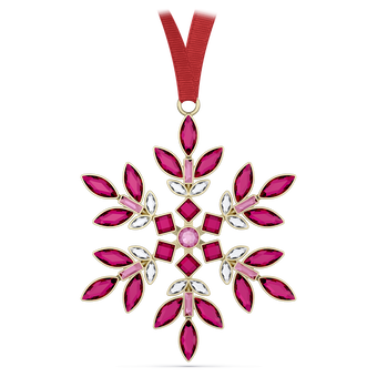 swarovski قطعة زينة للأعياد، عائلة gema، لون أحمر