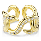 swarovski dextera open ring  round cut  white  gold tone plated