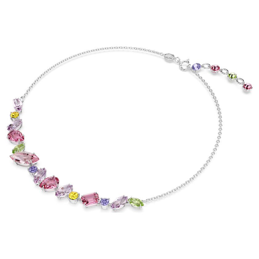 swarovski عقد gema، قطع متنوع، ألوان متعددة، طلاء روديوم