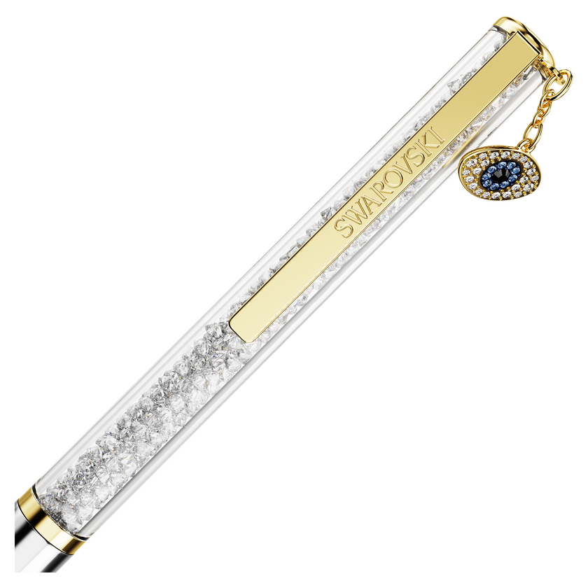 swarovski قلم حبر جاف crystalline silk، شكل عين الحسود، لون ذهبي، لمسة نهائية من معادن مختلطة
