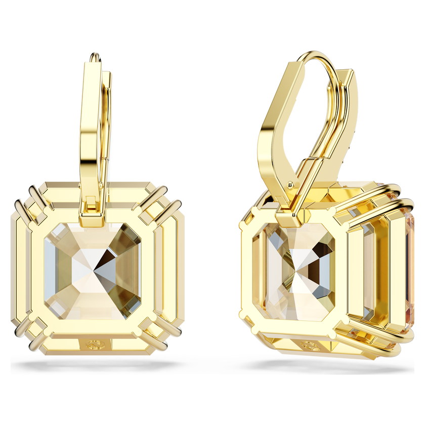 swarovski أقراط متدلية millenia، قطع متنوع، لون كراميل، طلاء باللون الذهبي