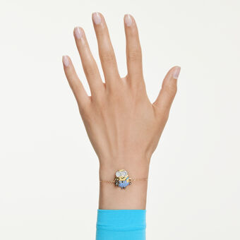 swarovski minions bob bracelet  pav   multicolored  gold tone plated