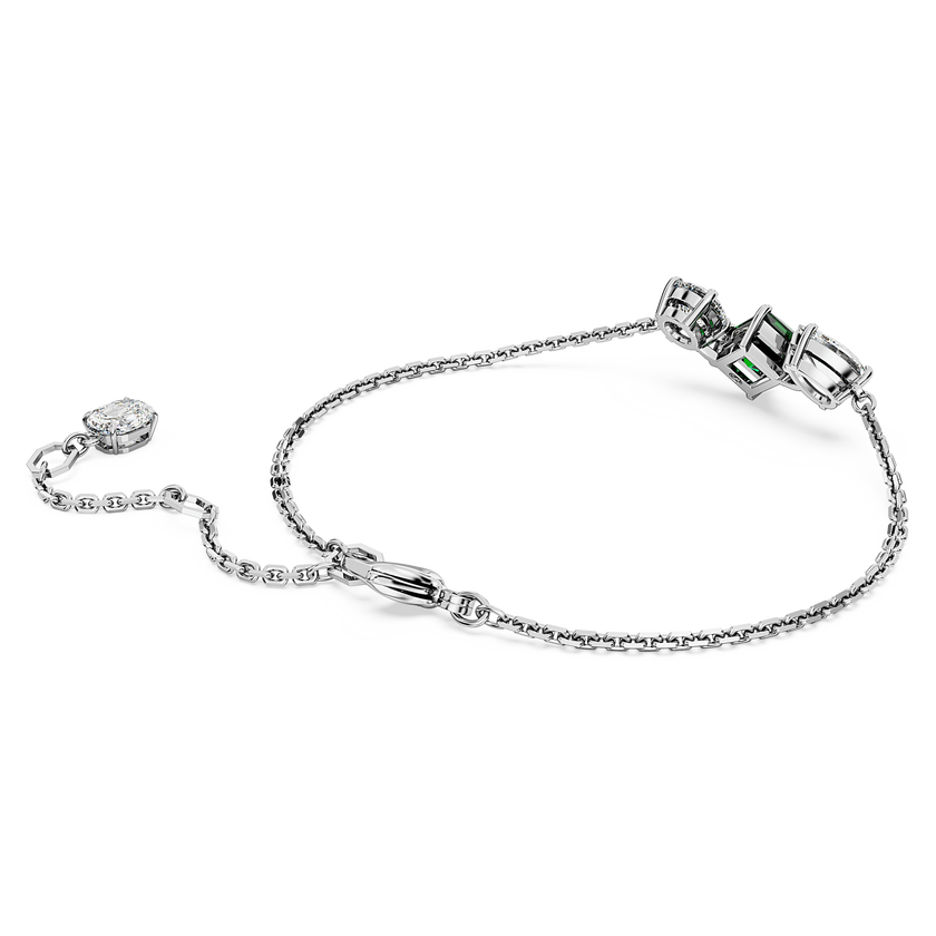swarovski سوار mesmera، قطع متنوع، لون أخضر، طلاء روديوم
