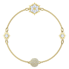 أسورة على شكل رمز ثلجي من مجموعة Swarovski Remix Collection ، أبيض ، مطلية باللون الذهبي