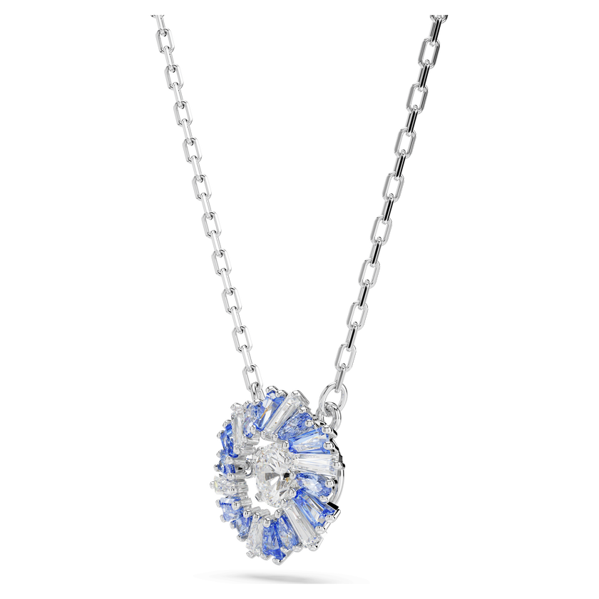swarovski طقم idyllia، قطع متنوع، على شكل زهرة، لون أزرق، طلاء روديوم