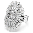 swarovski خاتم idyllia، طقم مكون من 3 قطع، قطع متنوع، على شكل صدفة، لون أبيض، طلاء روديوم