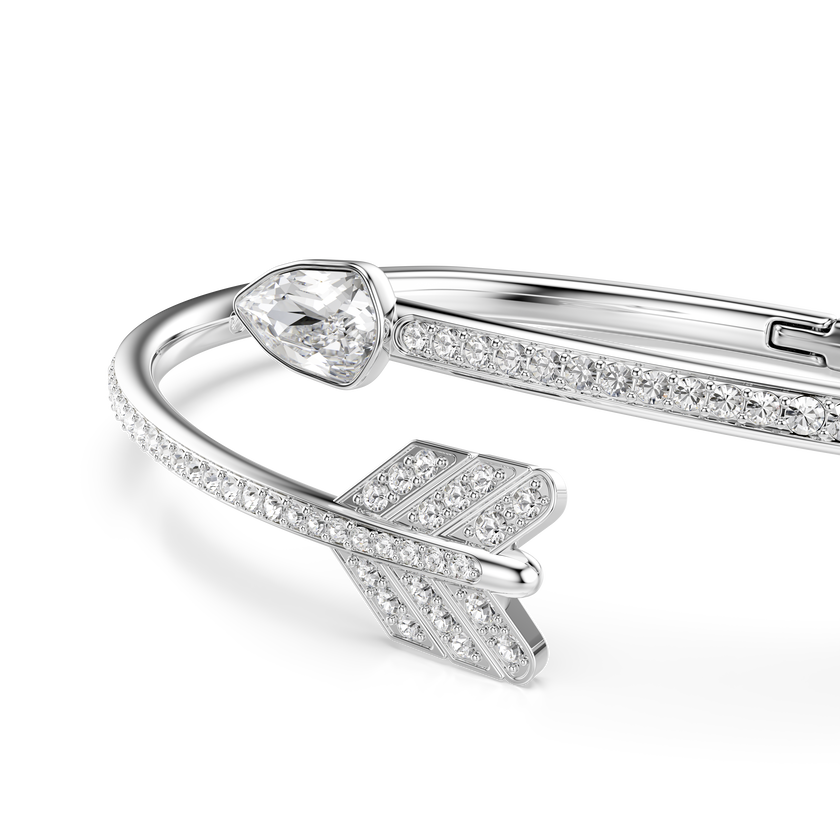 swarovski سوار idyllia، قطع متنوع، شكل سهم، لون أبيض، طلاء روديوم