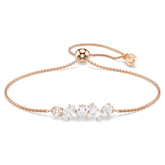 swarovski سوار mesmera، قطع متنوع، لون أبيض، لمسة نهائية من الذهب الوردي عيار 18 قيراط