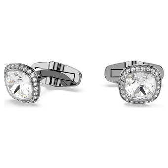 swarovski أزرار أكمام una angelic، قطع الوسادة، لون أبيض، طلاء روتينيوم