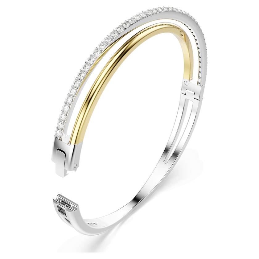 swarovski سوار hyperbola، قطع مستدير، لون أبيض، لمسة نهائية من معادن مختلطة