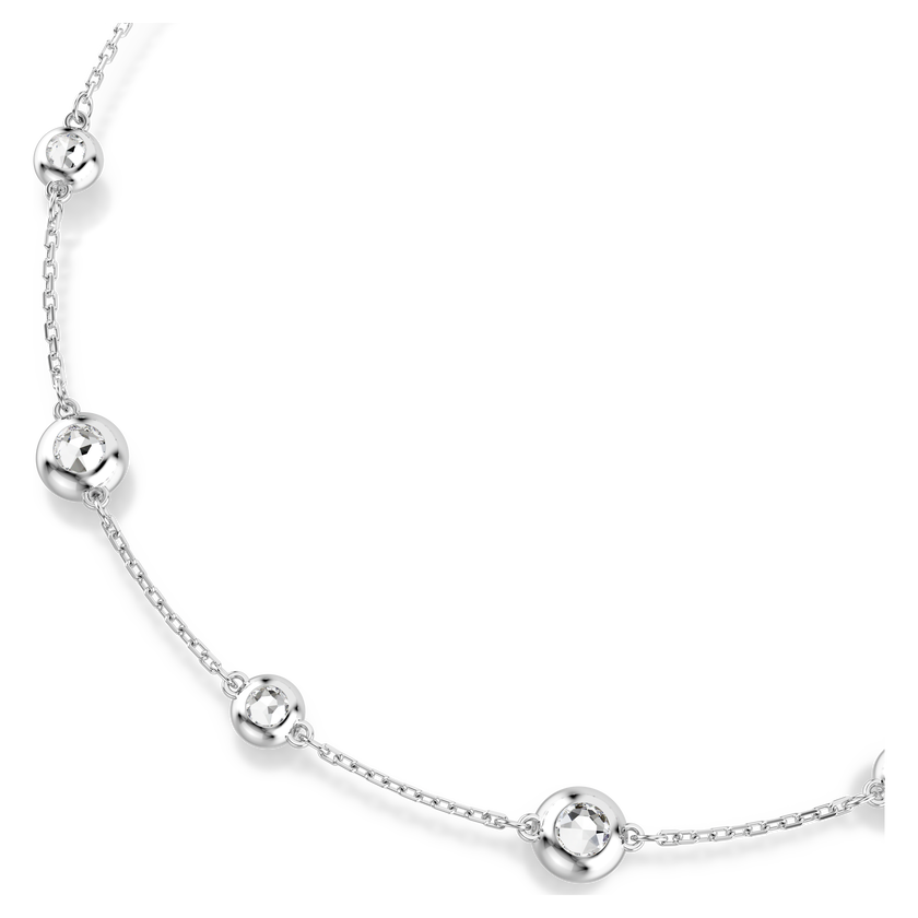 swarovski عقد una angelic، قطع مستدير، حليات ثنائية الوجه، لون أبيض، طلاء روديوم