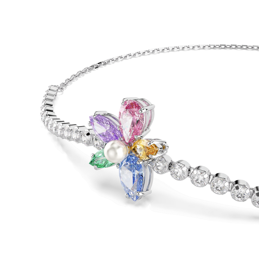 سوار ariana grande x swarovski، قطع متنوع، شكل زهرة، ألوان متعددة، طلاء روديوم