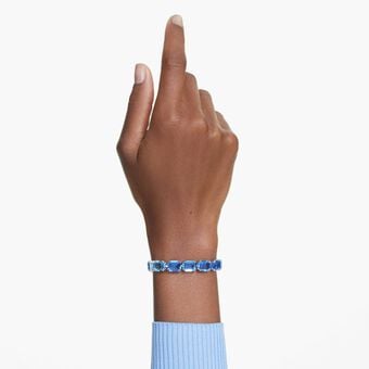 swarovski سوار millenia، قطع مُثَمَّن، لون متدرج، لون أزرق، طلاء روديوم