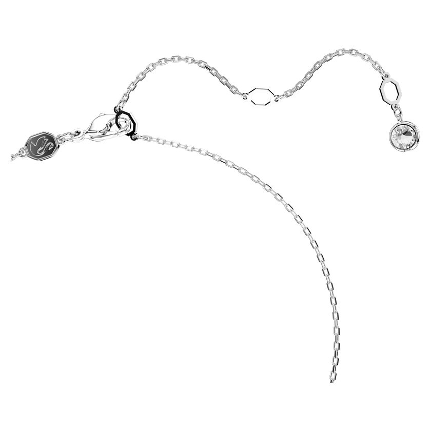 swarovski قلادة hyperbola، كريستالات صغيرة مُتراصَّة، شكل إنفينيتي، لون أبيض، طلاء روديوم