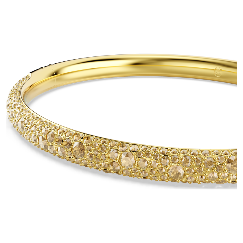 swarovski سوار sublima، كريستالات مُتراصَّة غير متماثلة، لون أبيض، طلاء باللون الذهبي